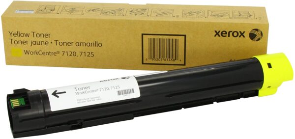 Yellow 15000 Page Yield Toner Cartridge For Xerox 7120 7125 Work Centre Printers 1.jpg